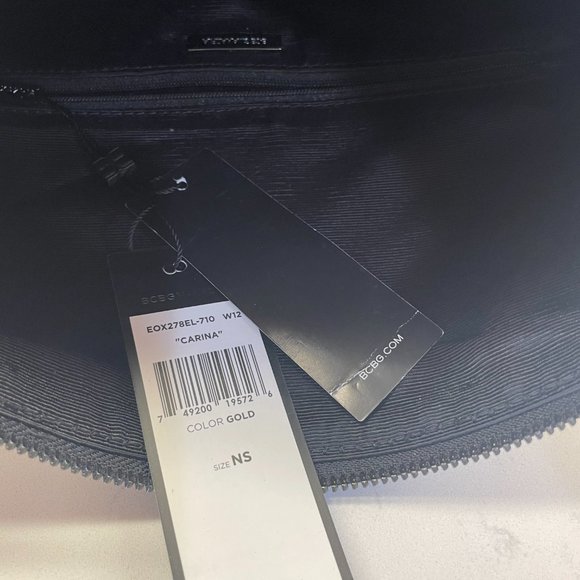 BCBG Carina Fold Over Clutch Bag in Gold, NWT - Picture 4 of 6